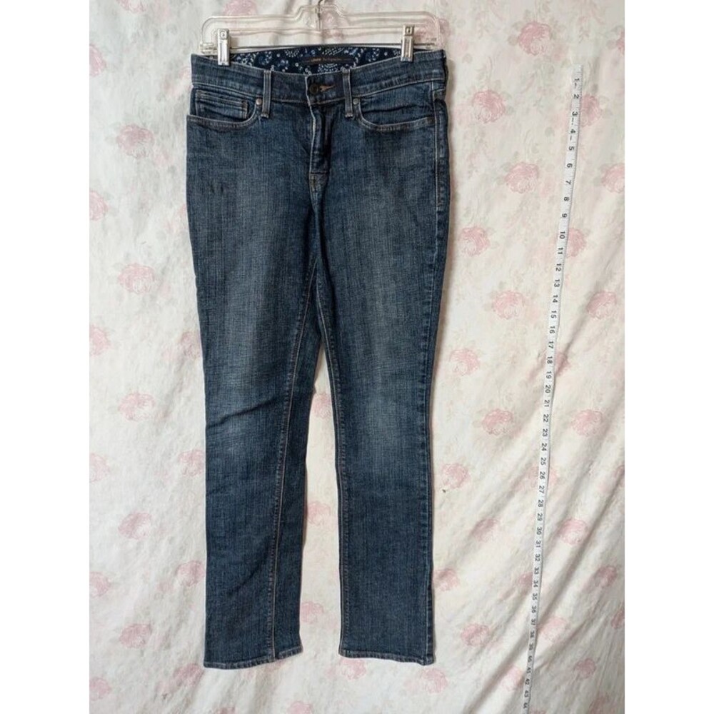 Levi’s 525 Perfect Waist Straight Leg Jeans Size 4M Dark Wash Paisley Waistband